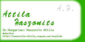 attila haszonits business card